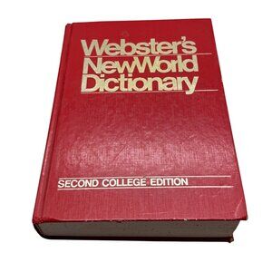Vintage Websters New World Dictionary Second College Edition Hardcover 1984 READ